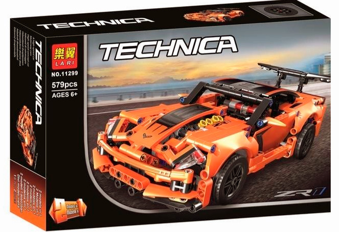 Lari 11299 Конструктор Technica Chevrolet Corvette ZR1 2 в 1