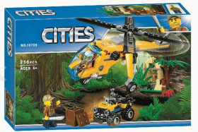 Lari 10709 Конструктор Cities Грузовой вертолет исследователей джунглей