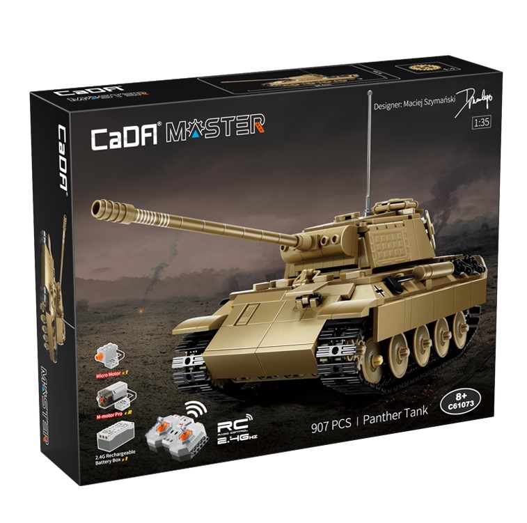 C61073W CaDa MASTER Конструктор Немецкий Танк Panzerkampfwagen V Panther на радиоуправлении