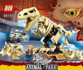 Конструктор Скелет тираннозавра на выставке 818 Динозавры Animal Park 98155 (аналог 60132)