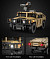 C51202W CaDa Конструктор Военный внедорожник Hummer Humvee на радиоуправлении